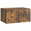 vidaXL Meuble TV mural 59,5 x 41 x 30 cm Ch&ecirc;ne fum&eacute; Bois d'ing&eacute;nierie