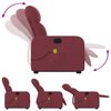 vidaXL Fauteuil inclinable de massage Rouge bordeaux Tissu