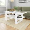 vidaXL Table basse Blanc brillant 110x55x42 cm bois d'ing&eacute;nierie