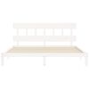 vidaXL Cadre de lit sans matelas blanc 200x200 cm bois massif de pin