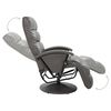 vidaXL Fauteuil inclinable TV gris similicuir