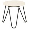 vidaXL Table basse Blanc 40x40x40 cm Pierre véritable texture marbre