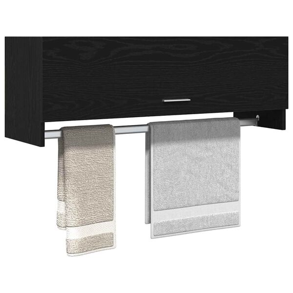 vidaXL Armoire Ch&ecirc;ne noir 100 x 32,5 x 35 cm Bois d'ing&eacute;nierie