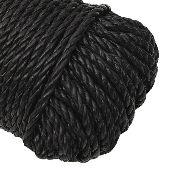 vidaXL Corde de travail Noir 8 mm 250 m polypropylène