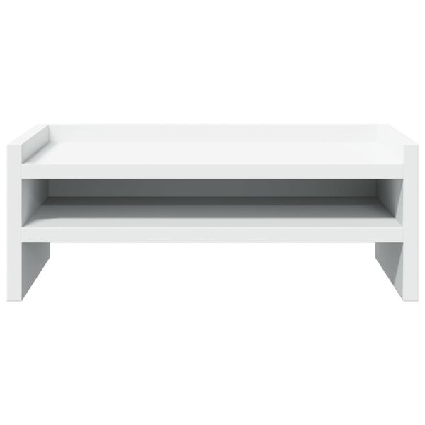 vidaXL Support de moniteur blanc 42x24x16 cm bois d'ing&eacute;nierie