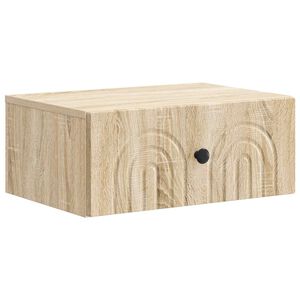 vidaXL Cabinet de chevet mural Ch&ecirc;ne Sonoma 49 x 34,5 x 20 cm