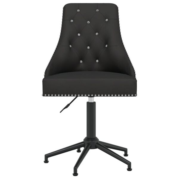 vidaXL Chaises pivotantes &agrave; manger lot de 2 Noir Velours