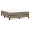 vidaXL Cadre de lit &agrave; lattes taupe 140x190 cm tissu