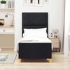 vidaXL Cadre de lit avec t&ecirc;te de lit Noir 80 x 200 cm tissu