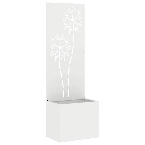vidaXL &Eacute;cran de confidentialit&eacute; de jardin Floral Blanc 50 x 140 cm