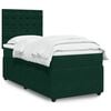 vidaXL Sommier &agrave; lattes de lit et matelas Vert fonc&eacute; 80x200 cm Velours