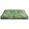 vidaXL Coussin de palette motif de feuilles 70x70x12 cm tissu