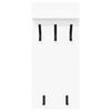 vidaXL Porte-manteau mural Blanc 40 x 10 x 90 cm Bois d'ing&eacute;nierie