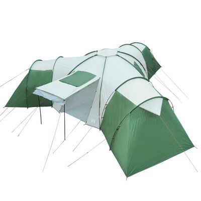 vidaXL Tente de camping 12 personnes vert imperméable