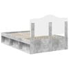 vidaXL Cadre de lit avec t&ecirc;te de lit B&eacute;ton 120 x 190 cm Pin massif