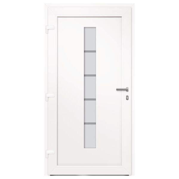 vidaXL Porte d'entr&eacute;e Aluminium et PVC Anthracite 100x210 cm