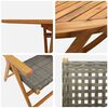 vidaXL Ensemble de salle &agrave; manger pour jardin 5 pcs Gris