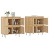 vidaXL Buffets 2 pcs ch&ecirc;ne sonoma bois d'ing&eacute;nierie