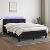 vidaXL Sommier &agrave; lattes de lit avec matelas LED Noir 140x190 cm Tissu