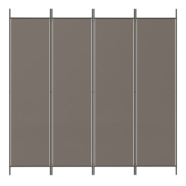 vidaXL Cloison de s&eacute;paration 4 panneaux Anthracite 200x220 cm Tissu