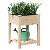 vidaXL Cache-pot de jardin avec &eacute;tag&egrave;re Beige 60,5 x 60 x 76,5 cm