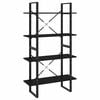 vidaXL Biblioth&egrave;que &agrave; 4 niveaux noir 80x30x140 cm bois d'ing&eacute;nierie
