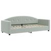 vidaXL Lit de jour avec gigogne et matelas gris clair 80x200cm velours