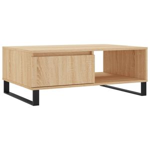 vidaXL Table basse ch&ecirc;ne sonoma 90x60x35 cm bois d'ing&eacute;nierie