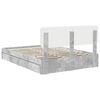 vidaXL Lit de Rangement Gris b&eacute;ton 140 x 190 cm Bois d'ing&eacute;nierie