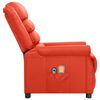 vidaXL Fauteuil de massage électrique Rouge Similicuir