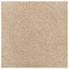 vidaXL Tapis ZIZUR 120x120 cm aspect de jute int&eacute;rieur et ext&eacute;rieur