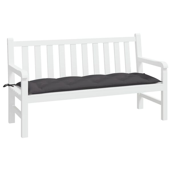 vidaXL Coussin de banc de jardin anthracite 150x50x7 cm tissu oxford