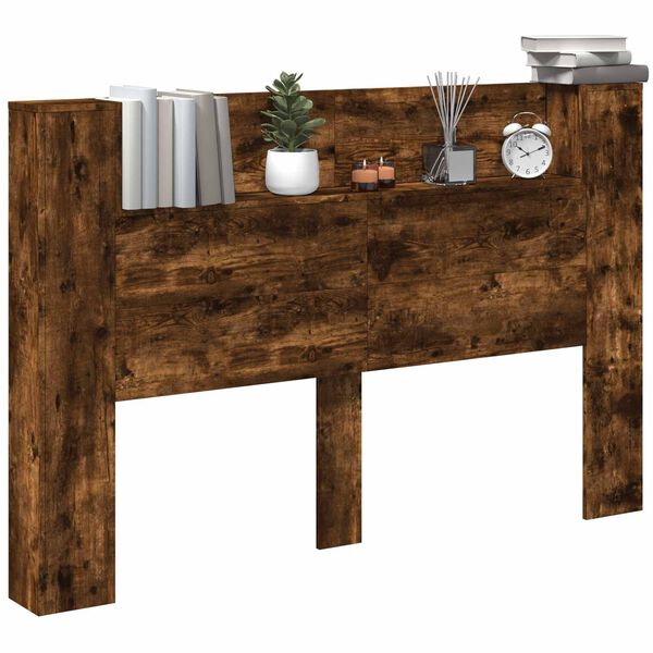 vidaXL T&ecirc;te de lit Ch&ecirc;ne fum&eacute; 160 x 16,5 x 103,5 cm Bois d'ing&eacute;nierie