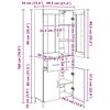 vidaXL Haut Armoire Montage mural Ch&ecirc;ne artisanal 69,5 x 34 x 180 cm