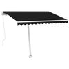 vidaXL Auvent manuel r&eacute;tractable sur pied 300x250 cm Anthracite
