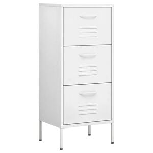 vidaXL Armoire de rangement Blanc 42,5x35x101,5 cm Acier