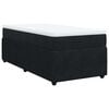 vidaXL Sommier &agrave; lattes de lit avec matelas Noir 100x200 cm Velours