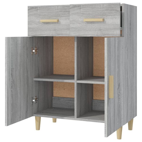 vidaXL Buffet Sonoma gris 69,5x34x89 cm Bois d'ing&eacute;nierie