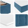 vidaXL Lit avec rangement et matelas Bleu fonc&eacute; 140 x 190 cm Velours