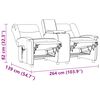 vidaXL Fauteuil de massage inclinable porte-gobelet 2 places taupe