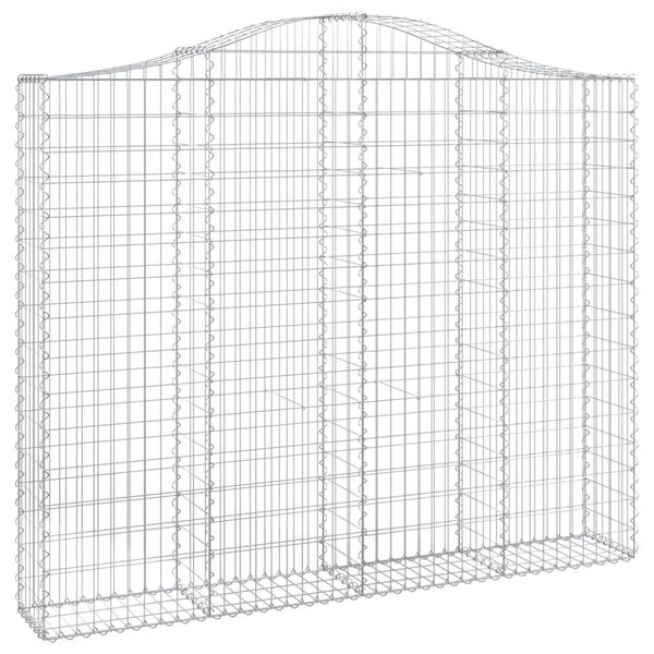 vidaXL Paniers &agrave; gabions arqu&eacute;s 13 pcs 200x30x160/180 cm Fer galvanis&eacute;