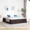 VidaXL Cadre de lit ottoman avec matelas marron foncé 200x200 cm tissu