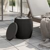 vidaXL Bo&icirc;te de rangement de jardin 4 en 1 noir polypropyl&egrave;ne