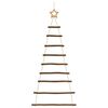 vidaXL Sapins de No&euml;l suspendus avec &eacute;toiles sup&eacute;rieures 2 pi&egrave;ces 55 x 120 cm Branche naturelle