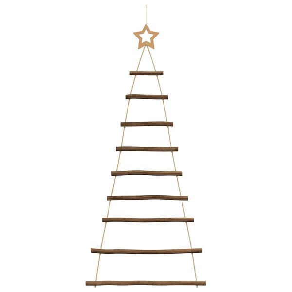 vidaXL Sapins de No&euml;l suspendus avec &eacute;toiles sup&eacute;rieures 2 pi&egrave;ces 55 x 120 cm Branche naturelle