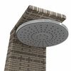 vidaXL Douche d'ext&eacute;rieur gris 55x60x224 cm r&eacute;sine tress&eacute;e bois acacia