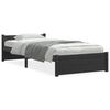vidaXL Cadre de lit sans matelas noir bois massif 90x200 cm