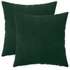 vidaXL Coussin avec oreiller HEERLEN 2 pi&egrave;ces Vert fonc&eacute; Velours