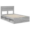vidaXL Cadre de lit Gris Sonoma 120 x 190 cm Bois de pin massif