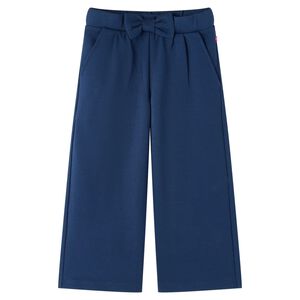 Pantalon à jambes larges pour enfants bleu marine 140